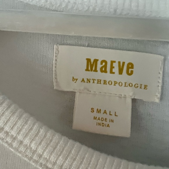 Maeve white flutter tee, size small - Picture 2 of 2